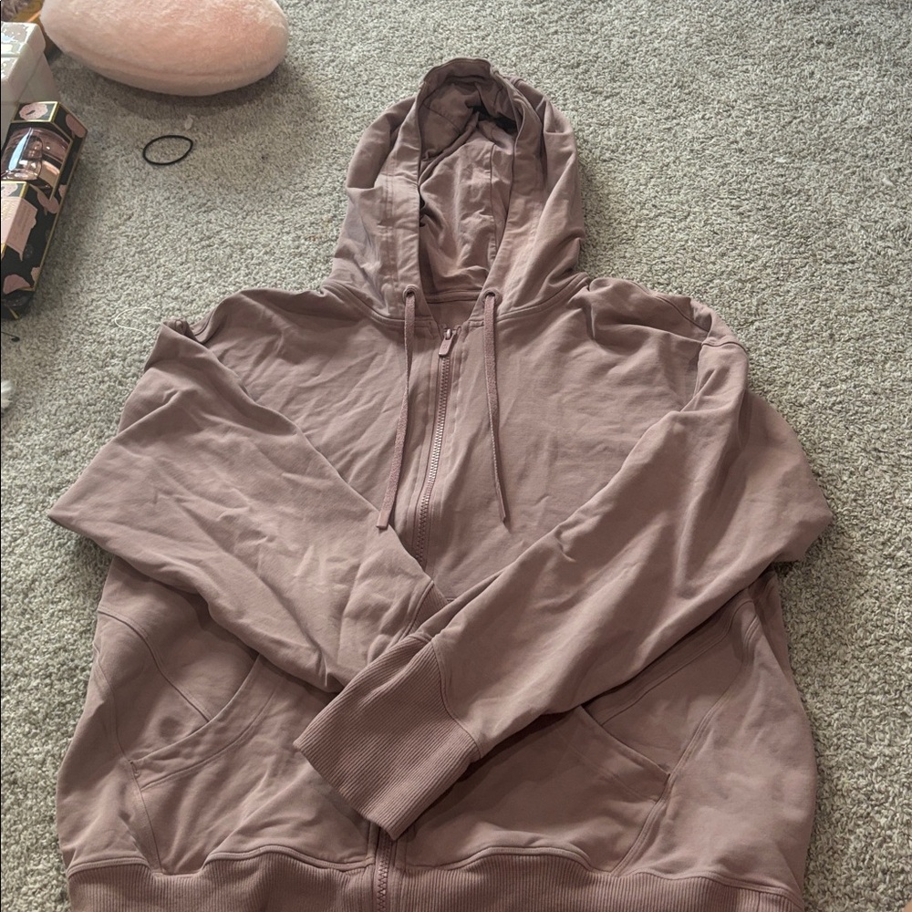 Mauve Zip-Up Hoodie